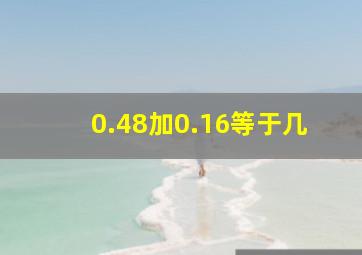 0.48加0.16等于几