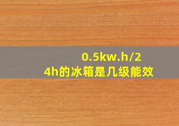 0.5kw.h/24h的冰箱是几级能效