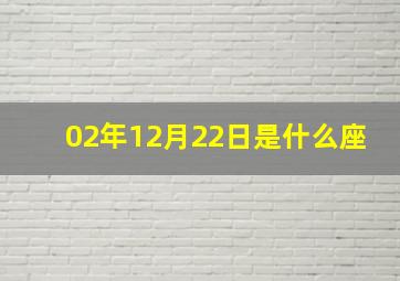 02年12月22日是什么座