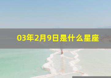 03年2月9日是什么星座