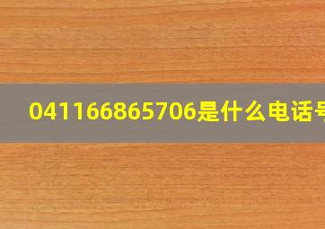 041166865706是什么电话号码