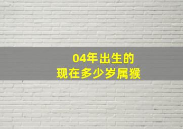 04年出生的现在多少岁属猴