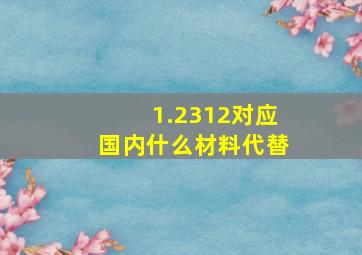 1.2312对应国内什么材料代替