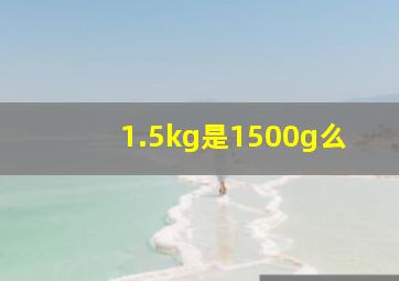 1.5kg是1500g么