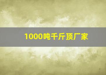 1000吨千斤顶厂家