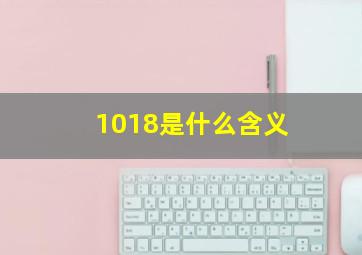 1018是什么含义