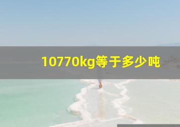 10770kg等于多少吨