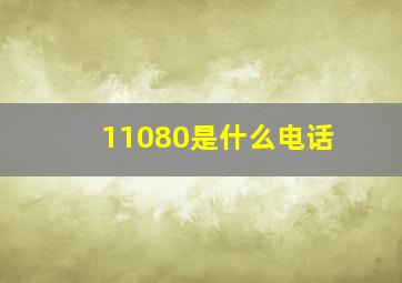 11080是什么电话