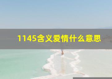 1145含义爱情什么意思