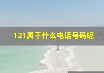 121属于什么电话号码呢