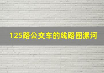 125路公交车的线路图漯河