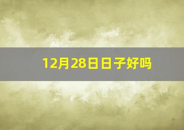 12月28日日子好吗