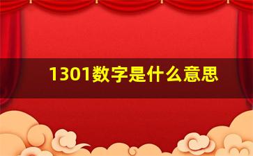 1301数字是什么意思