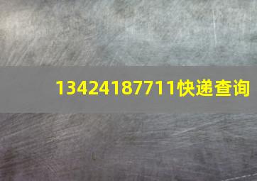 13424187711快递查询