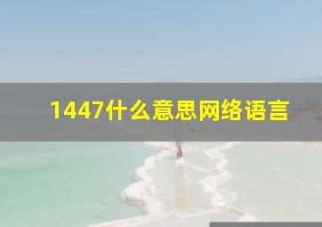 1447什么意思网络语言