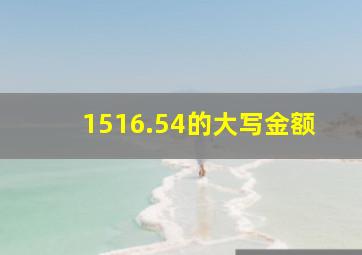 1516.54的大写金额