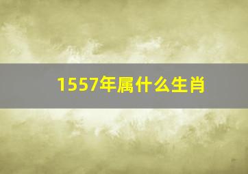 1557年属什么生肖