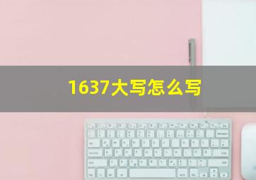 1637大写怎么写