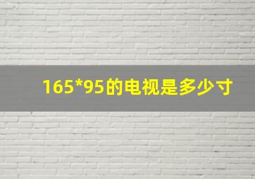 165*95的电视是多少寸