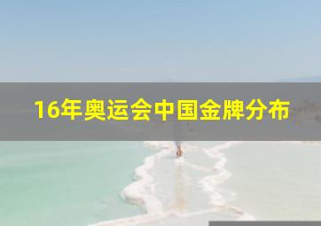 16年奥运会中国金牌分布