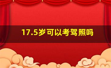 17.5岁可以考驾照吗