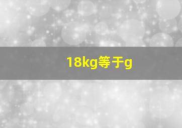 18kg等于g