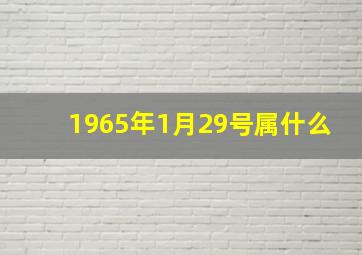 1965年1月29号属什么