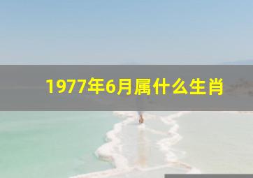 1977年6月属什么生肖