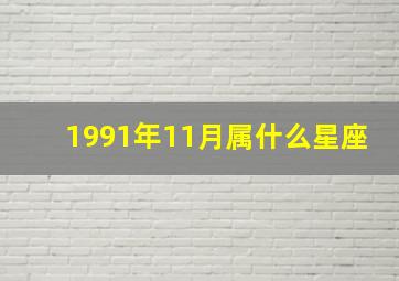 1991年11月属什么星座