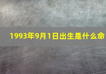 1993年9月1日出生是什么命