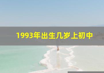 1993年出生几岁上初中