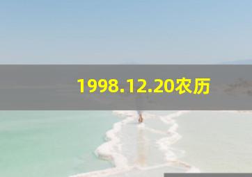 1998.12.20农历