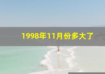 1998年11月份多大了