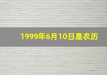 1999年6月10日是农历