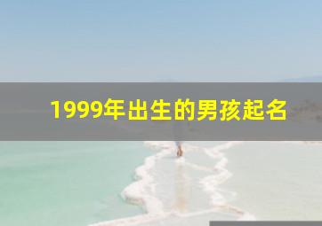 1999年出生的男孩起名