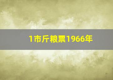 1市斤粮票1966年