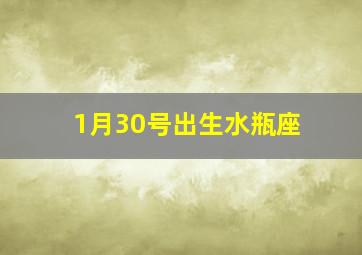 1月30号出生水瓶座