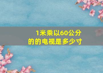 1米乘以60公分的的电视是多少寸