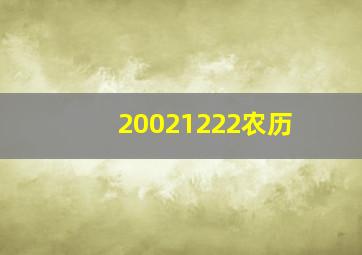 20021222农历