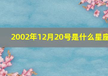 2002年12月20号是什么星座