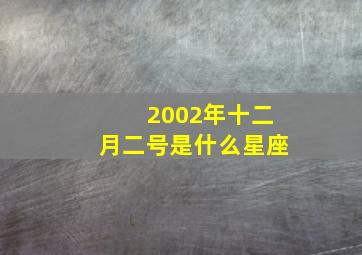 2002年十二月二号是什么星座