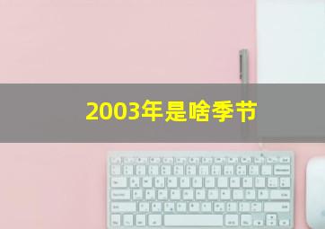 2003年是啥季节