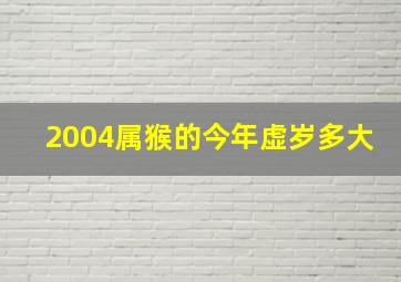 2004属猴的今年虚岁多大