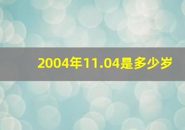 2004年11.04是多少岁