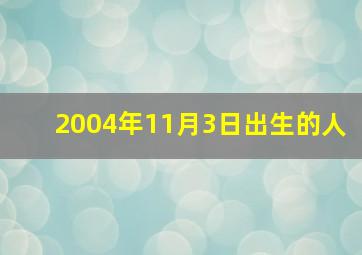 2004年11月3日出生的人