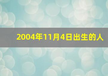 2004年11月4日出生的人