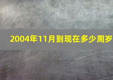 2004年11月到现在多少周岁