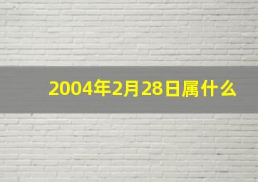 2004年2月28日属什么