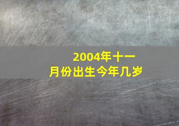 2004年十一月份出生今年几岁