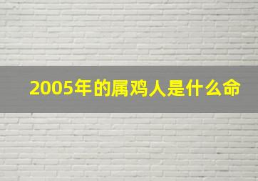 2005年的属鸡人是什么命